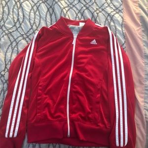 Red Adidas Zip Up